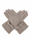Cosy gloves with tied knot detail - khaki