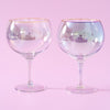 Drinkind Iridescent Gin Balloon Glasses Set of Two Boxed