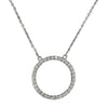 Sterling Silver CZ Circle of Life Necklace