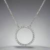 Sterling Silver CZ Circle of Life Necklace