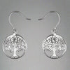 Sterling Silver Tree of Life Drop Earrings