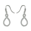Sterling Silver Cubic Zirconia Infinity hook-in drop Earrings