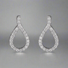 Sterling Silver Cubic Zirconia Infinity Outline Earrings