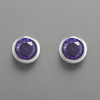 Iris & Miel Amethyst Stud Earrings