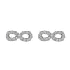 Sterling Silver CZ Infinity Stud Earrings