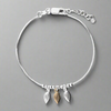 Sterling Silver Triple Leaf Bracelet