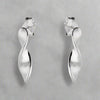 Sterling Silver Twisted Infinity Stud Earrings