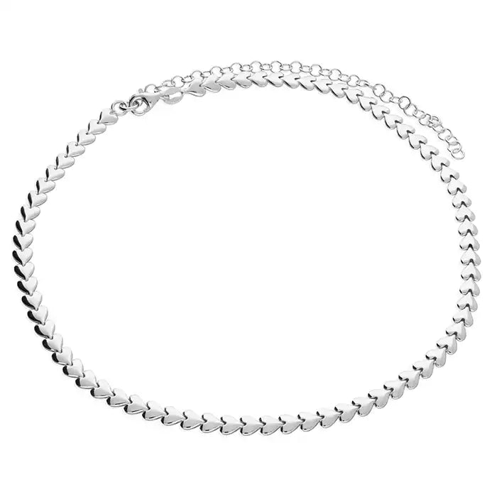 Sterling Silver Endless Hearts Necklace