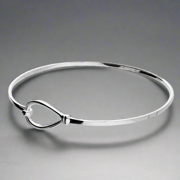 Sterling Silver Hook-in Loop Bangle – More Than Just a Gift