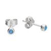 Sterling Silver Synthetic Opal Studs