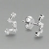 Sterling Silver Cubic Zirconia Constellation Earrings