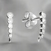Sterling Silver Graduated Cubic Zirconia Earrings