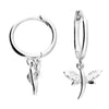 CZ Dragonfly Charm Huggie