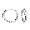 Sterling Silver CZ Beaded Huggies