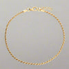 Sterling Silver gold rope Twist Bracelet