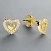Gold Plated Sterling Silver Double Heart Earrings