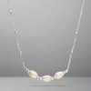 Sterling Silver Trio Pearl Beaded Necklace