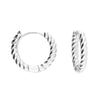 Sterling Silver Twist Hoop Earrings
