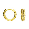 Sterling Silver Gold Plated Twist Hoop Earrings