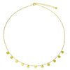Gold Plated Sterling Silver Textured Discs Necklace