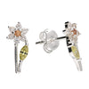 Sterling Silver Flower Stud Earrings