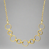 Sterling Silver Gold Plated Multi Circle Necklace