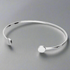 Sterling Silver Circle End Bangle