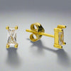 Sterling Silver Cubic Zirconia Baguette Stud Earrings