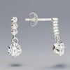 Sterling Silver Cubic Zirconia Drop Earrings