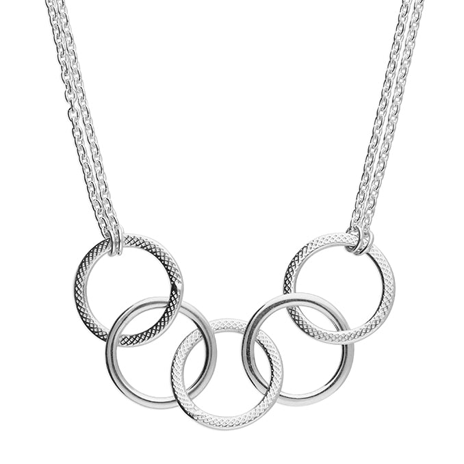 Sterling Silver Interlocking Circles Necklace