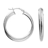 Sterling Silver Twisted Hinged Hoop Earrings