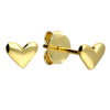Sterling Silver Gold Heart Stud Earrings