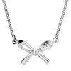 Sterling Silver Bow Ribbon Necklace
