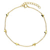Sterling Silver Gold Plated Multi Heart Bracelet