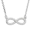 Sterling Silver Moissanite Infinity Necklace