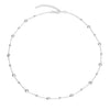 Sterling Silver Cubic Zirconia and Bead Necklace