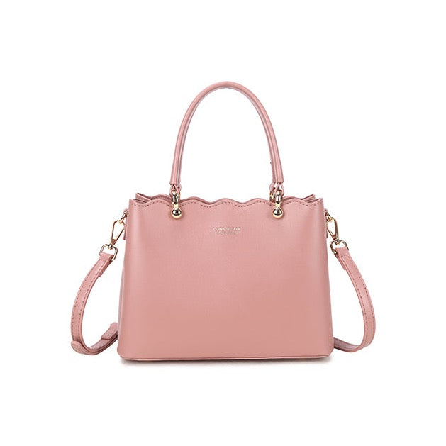 Stacey Scalloped Handbag - Pink