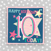 Hip Hip Hooray Girl Aged 10 Birthday Card