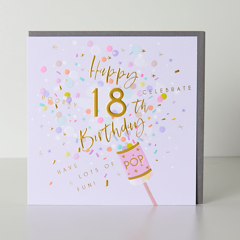 Belly Button Elle 18th Birthday Party Popper Card