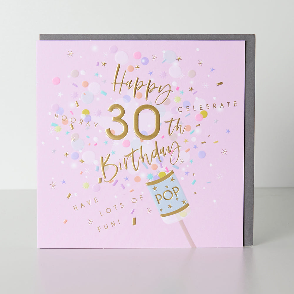 Belly Button Elle 30th Birthday Party Popper Card