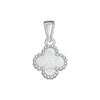 Sterling Silver Mother Of Pearl Clover Necklace