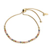 Sterling Silver Rainbow Slider Bracelet - Gold