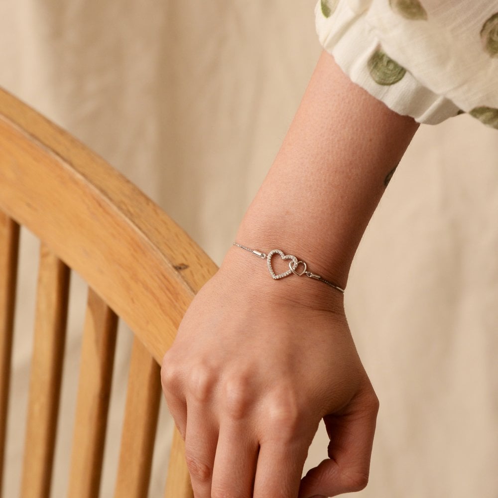 Hot Diamonds Togetherness Open Heart Bracelet