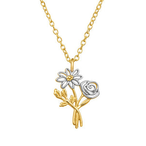 Sterling Silver Gold And Silver Flower Necklace - More Than Just a Gift | Narborough Hall