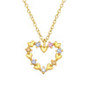 Sterling Silver Gold Plated Multi Coloured Heart Necklace - More Than Just a Gift | Narborough Hall