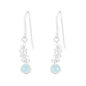 Sterling Silver Opal Leaf Earrings - More Than Just a Gift | Narborough Hall