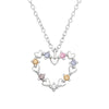 Sterling Silver Multi Coloured Heart Necklace - More Than Just a Gift | Narborough Hall