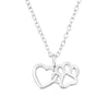 Sterling Silver Heart And Paw Print Necklace - More Than Just a Gift | Narborough Hall