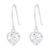 Sterling Silver CZ Heart Drop Earrings - More Than Just a Gift | Narborough Hall