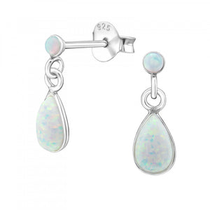 Sterling Silver Opal Teardrop Earrings - More Than Just a Gift | Narborough Hall